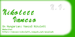 nikolett vancso business card