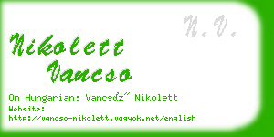 nikolett vancso business card